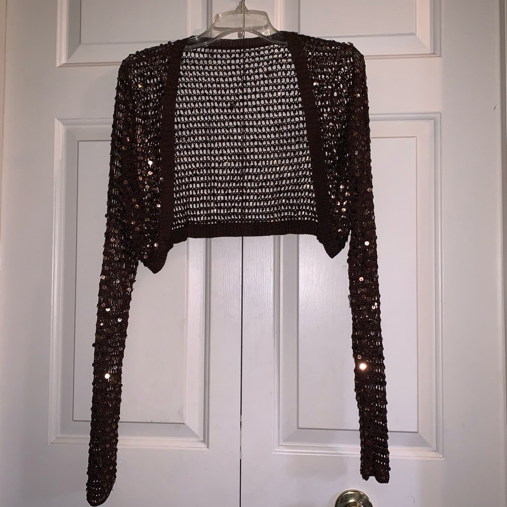 Brown Sequin Shaw